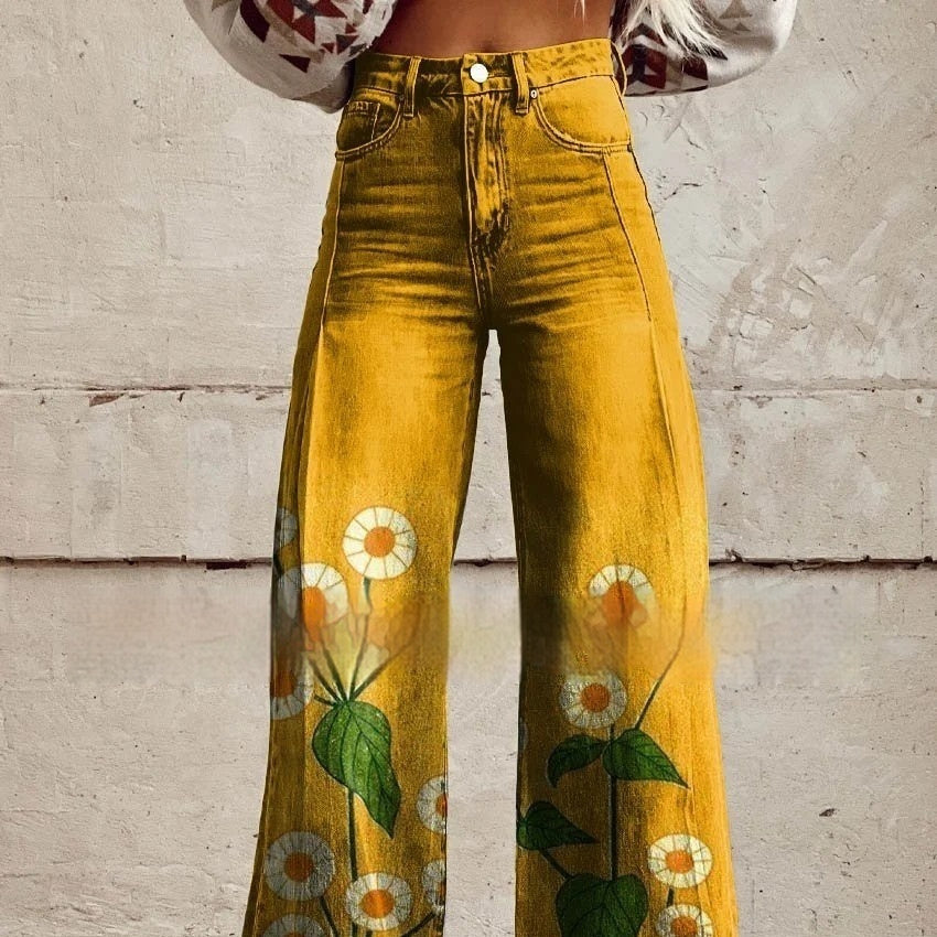 Plus Size Women's Casual Thin Imitation Jeans