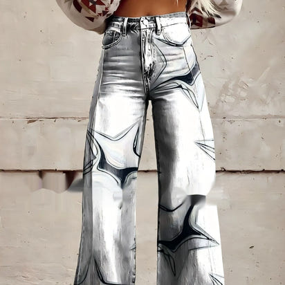 Plus Size Women's Casual Thin Imitation Jeans