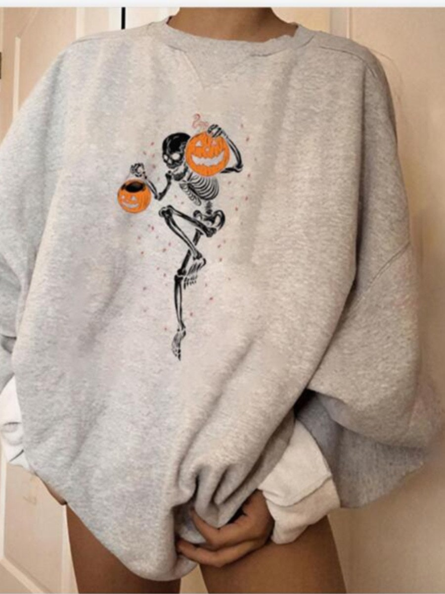 Holy Festival skull print long sleeve sweatshirt