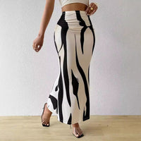 European And American Zebra Pattern Slimming Dress