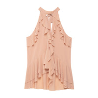 New Summer Pure Color Slimming Halter Top