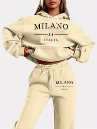 Printed hoodie set, casual and comfortable women's hoodie, autumn long-sleeved hoodie