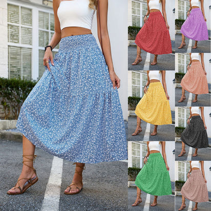 Floral Slim-fitting High Waist Skirt For Women