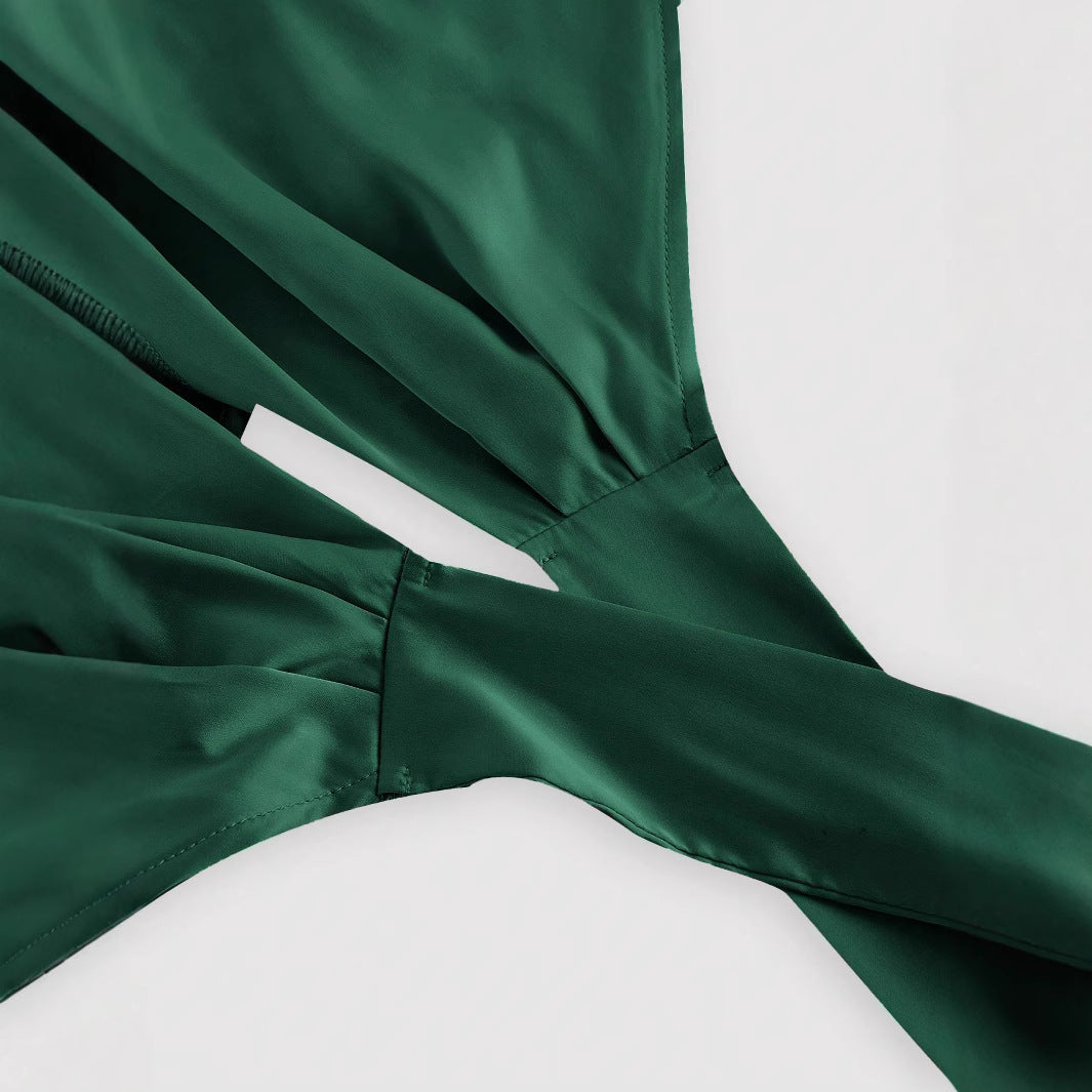 Retro Apricot Sleeveless Knot Back Cross Tank Top