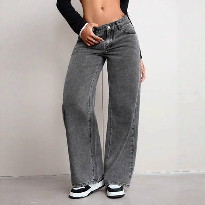 American style: ж, inns ы, Claire ш, high-waisted slimming jeans, loose and versatile women's pants