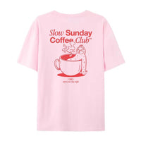 Vintage Coffee Club Short Sleeve Hippie Lady Cute