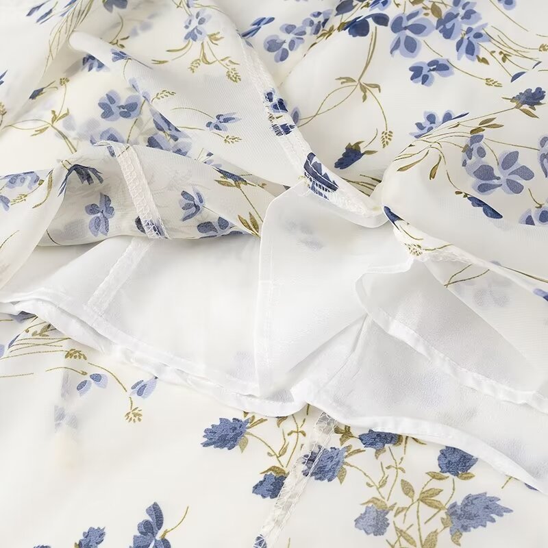 Women's Elegant Fashion Retro High-waist Floral Dress