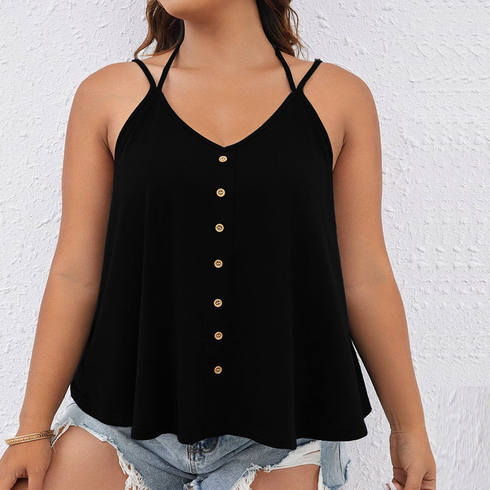 Casual V-neck Sexy Sleeveless Tank Top Versatile Women