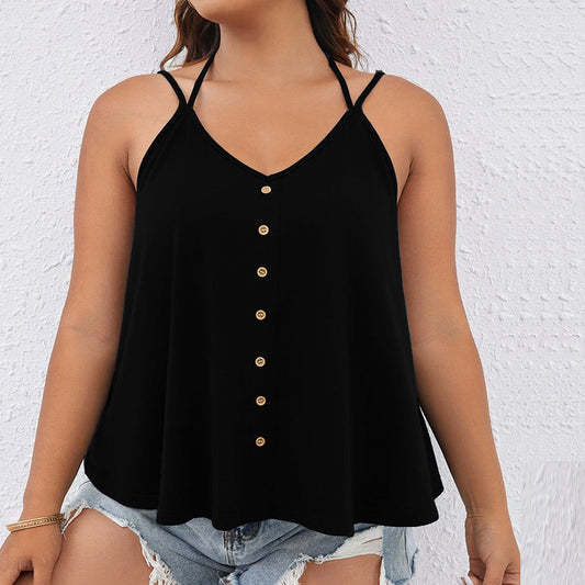 Casual V-neck Sexy Sleeveless Tank Top Versatile Women