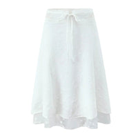 Summer new design sense mesh splicing hollow lace lace holiday style skirt skirt