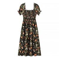 Women's Elastic Waist Printed Dress With Street Style