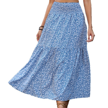 Floral Slim-fitting High Waist Skirt For Women