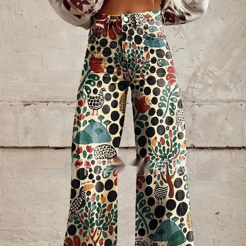 Plus Size Women's Casual Thin Imitation Jeans