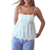 Women's Holiday Lace Sling Small Tank Top Top