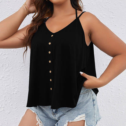 Casual V-neck Sexy Sleeveless Tank Top Versatile Women