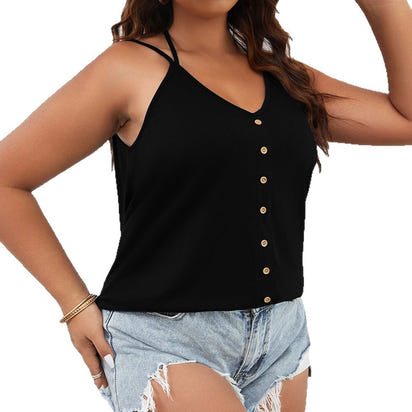 Casual V-neck Sexy Sleeveless Tank Top Versatile Women