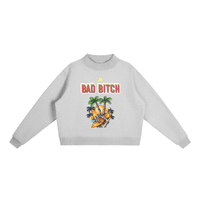 Essential Fleece Mock-Neck Crew Sweatshirt