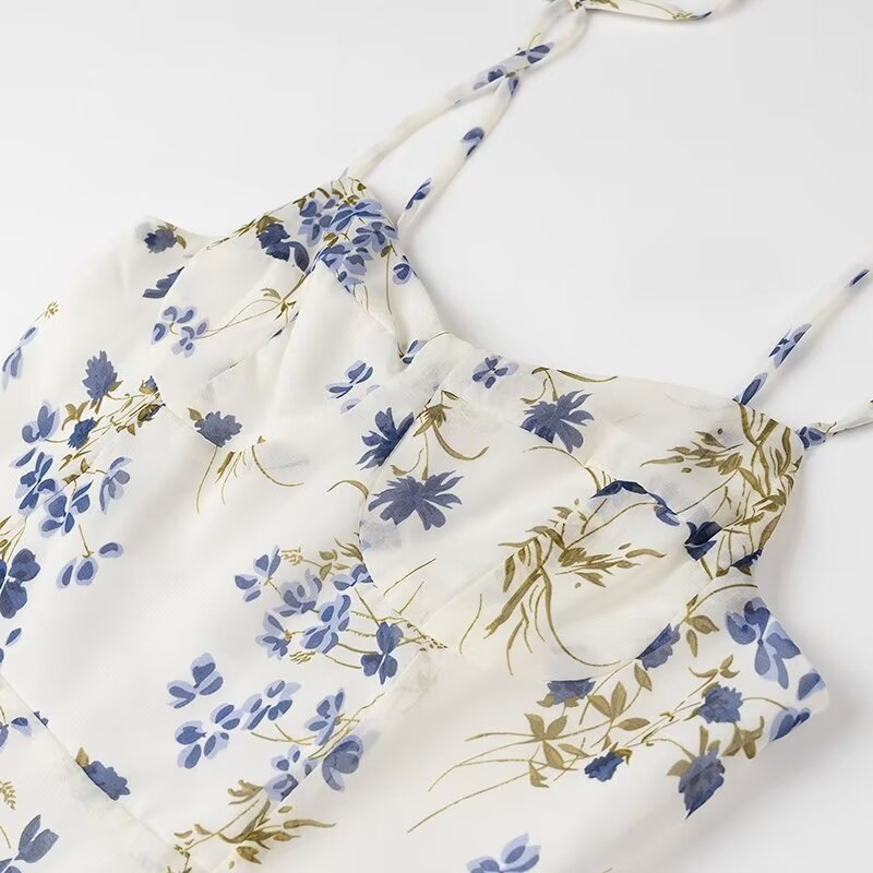 Women's Elegant Fashion Retro High-waist Floral Dress