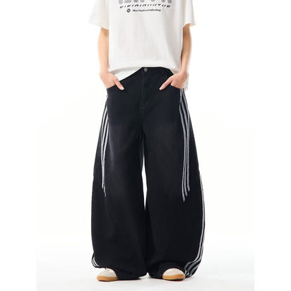 Retro Large Pocket Machete Jeans For Women