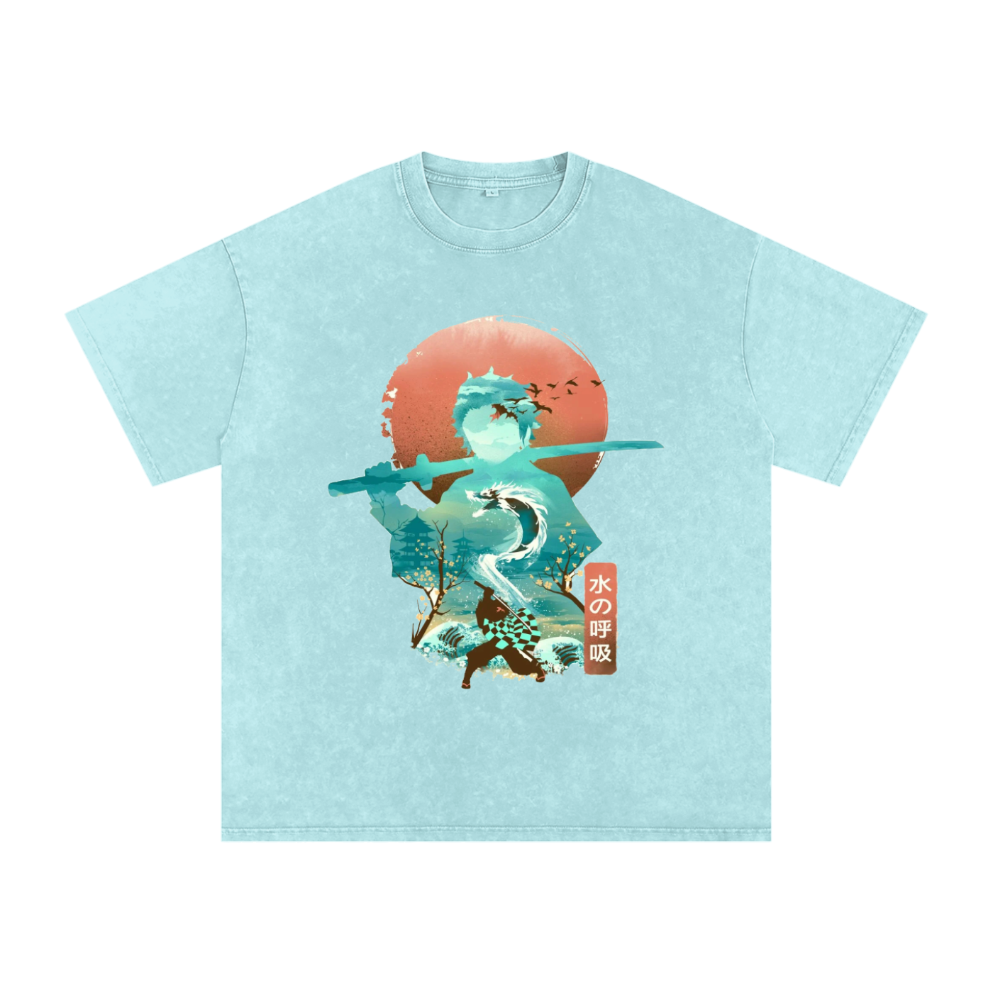 Snow Washed Oversized Cotton T-Shirt