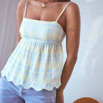 Women's Holiday Lace Sling Small Tank Top Top