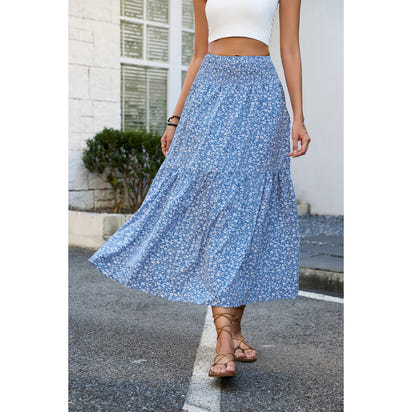 Floral Slim-fitting High Waist Skirt For Women