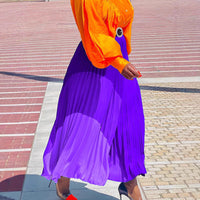 New Fashion Elastic Pleated Skirt Plus Size Foreign Trade A- Line Skirt