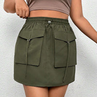 Women's Street Fashion Elastic Waist Workwear Skirt