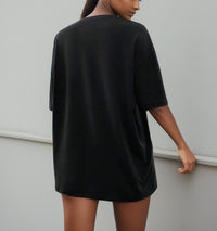 Hong Kong Style Sunset Pattern Printed Short-sleeved T-shirt