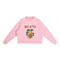 Essential Fleece Mock-Neck Crew Sweatshirt