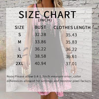 Women's Casual Sundress Summer Beach Dress Graphic Print V Neck Loose Tank Dresses