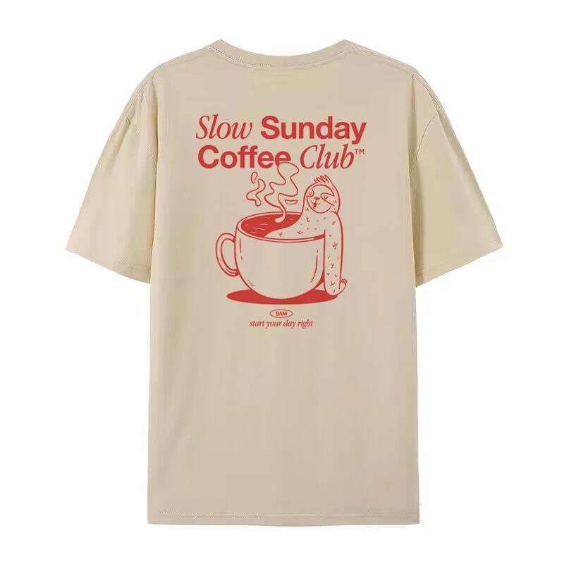 Vintage Coffee Club Short Sleeve Hippie Lady Cute