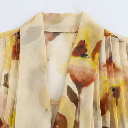 Women's Lapel Long Sleeve Loose Print Shirt