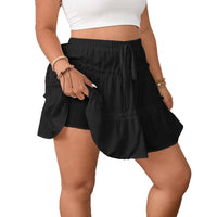 White Adjustable Lace-up Exposure-proof Skirt