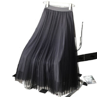 Gradient Color Gauze Skirt Mid-length Mesh High Waist