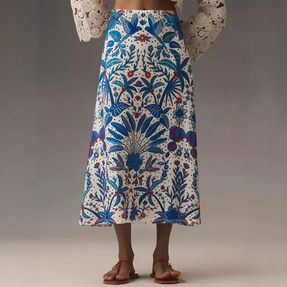 Casual Fashion All-matching Printed Skirt