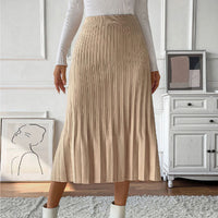 New Pure Color All-matching Slim Fit Women's Skirt