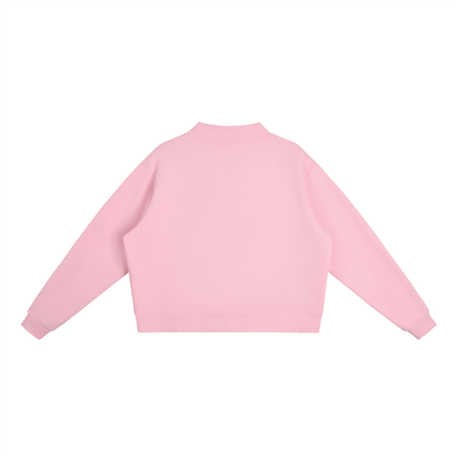 Essential Fleece Mock-Neck Crew Sweatshirt